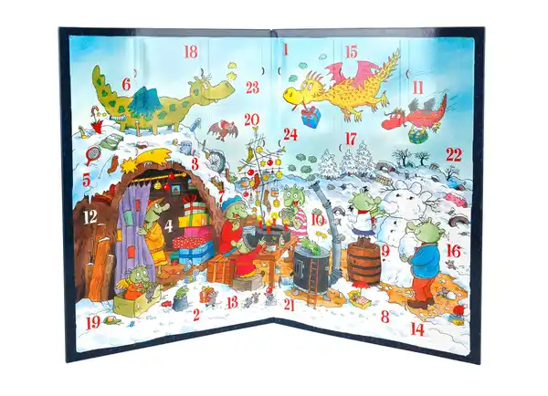 Bild 1 von Aufklappbarer Buch-Adventskalender Das Sams oder Die Olchis