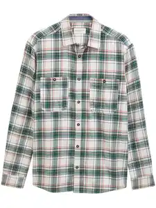 Tom Tailor Herren Flanellhemd Weiß