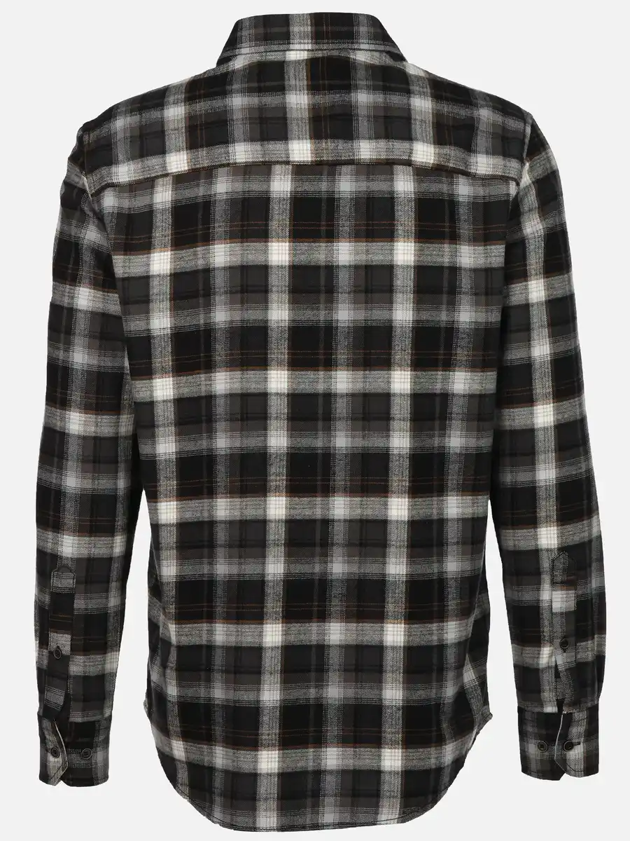 Bild 2 von Herren Flanellhemd Schwarz