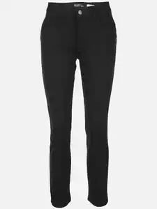 Damen Stoffhose in schlichter Form Schwarz