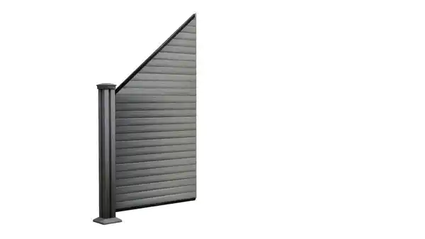 Bild 4 von WPC-Sichtschutzzaun CORTADO V2 - 1x Schrägelement Links - Grau