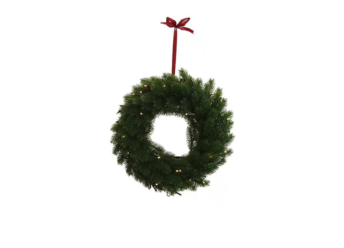 Bild 1 von LED-Tannenkranz mit 48 warmweißen LEDs