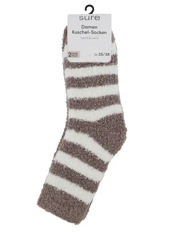 Bild 3 von Damen Kuschelsocken im 2er Pack Beige