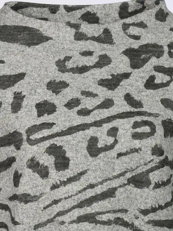 Bild 3 von Damen Flauschshirt mit Alloverprint Grau