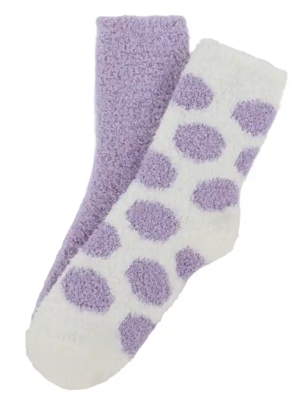 Bild 1 von Damen Kuschelsocken im 2er Pack Lila