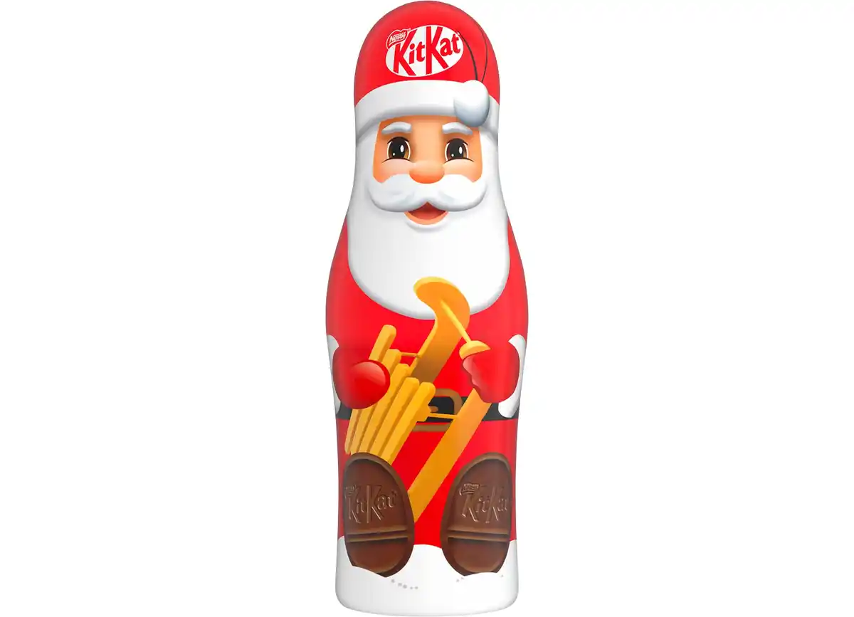 Bild 1 von KitKat Weihnachtsmann aus Milchschokolade mit Knuspergetreide