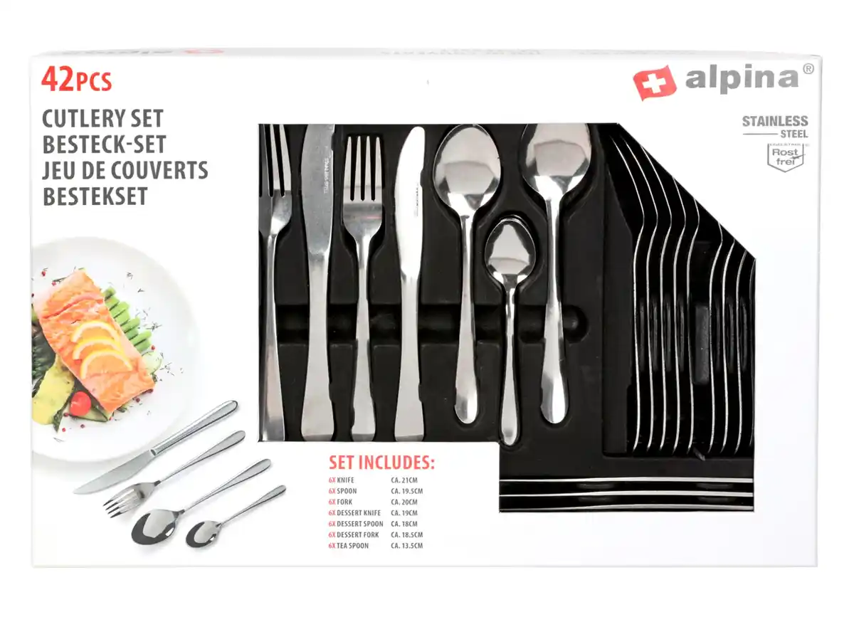 Bild 1 von alpina Besteckset hochwertiges Edelstahl 18/10