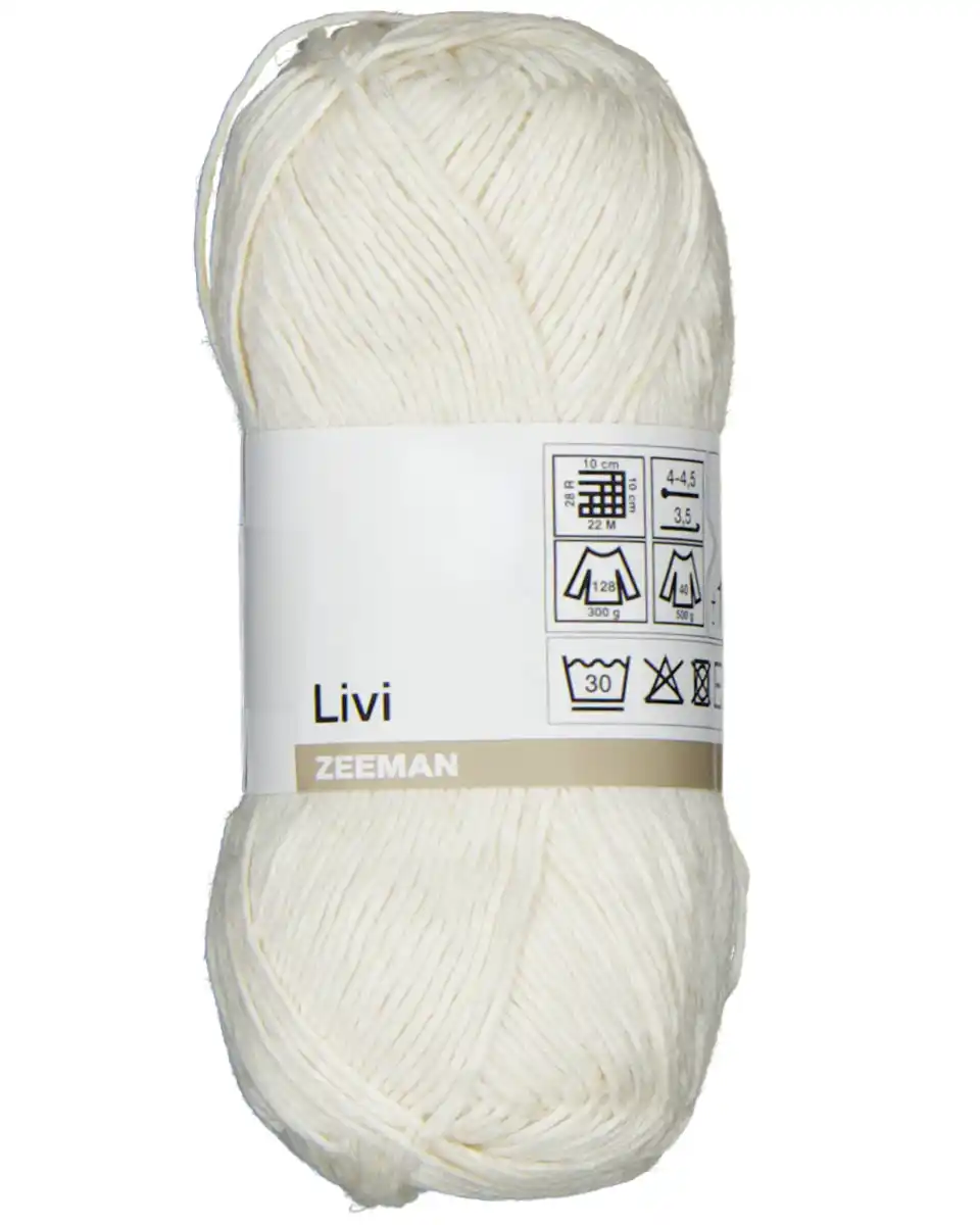 Bild 1 von Livi Strickgarn - Weiß, Weiß, 100 g