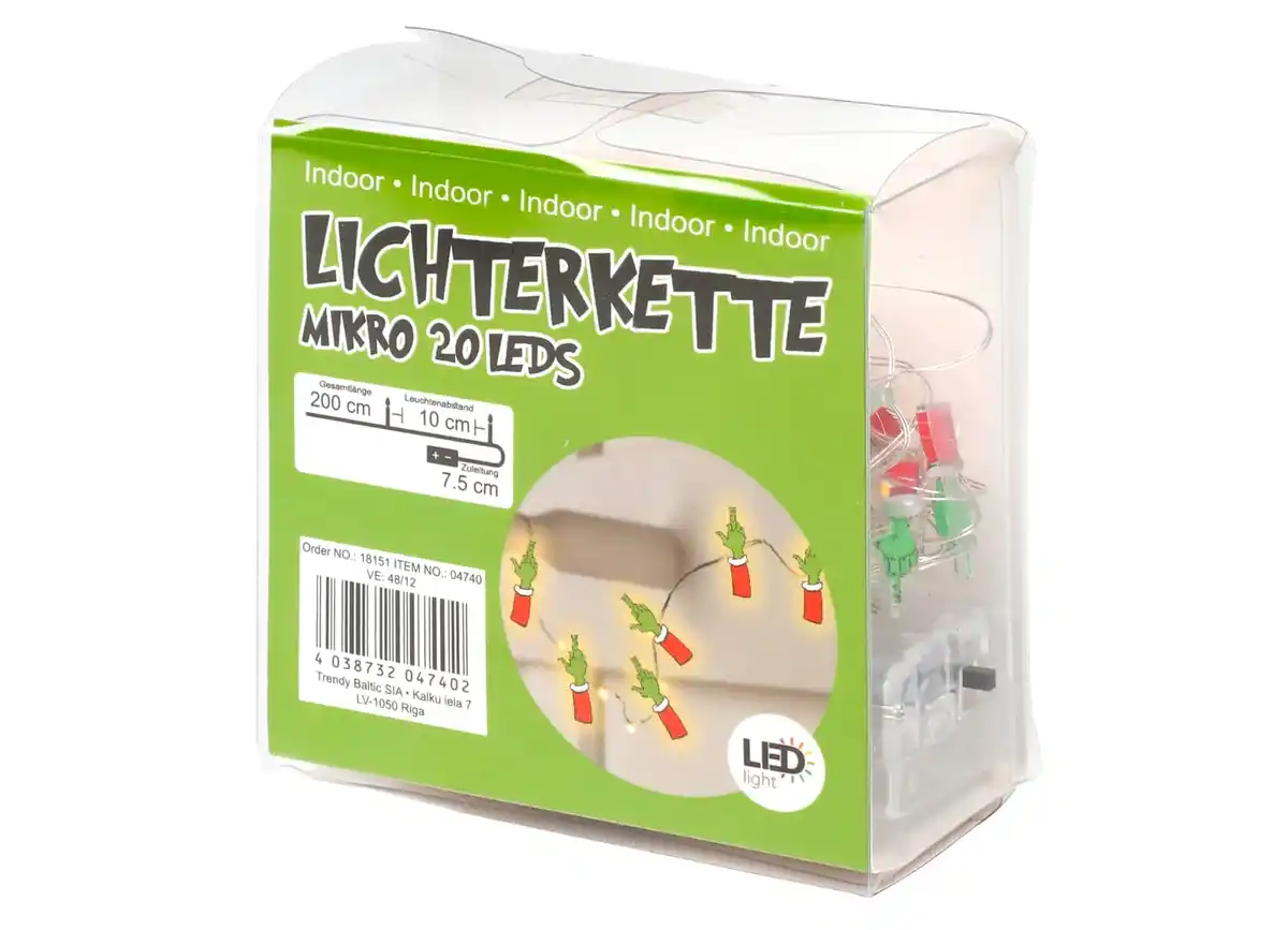 Bild 1 von Lichterkette „Festtagsmuffel“ 20 LEDs