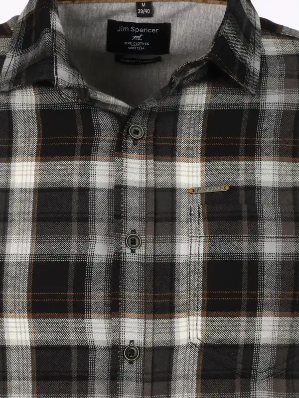 Bild 3 von Herren Flanellhemd Schwarz