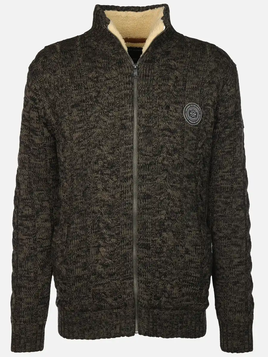 Bild 1 von Herren Strickjacke, warm wattiert Oliv