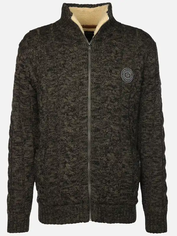 Bild 1 von Herren Strickjacke, warm wattiert Oliv