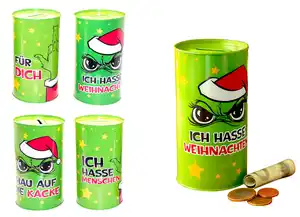 Spardose „Festtagsmuffel“ Metall