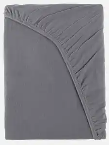 Biber Spannbetttuch 180x200cm Grau