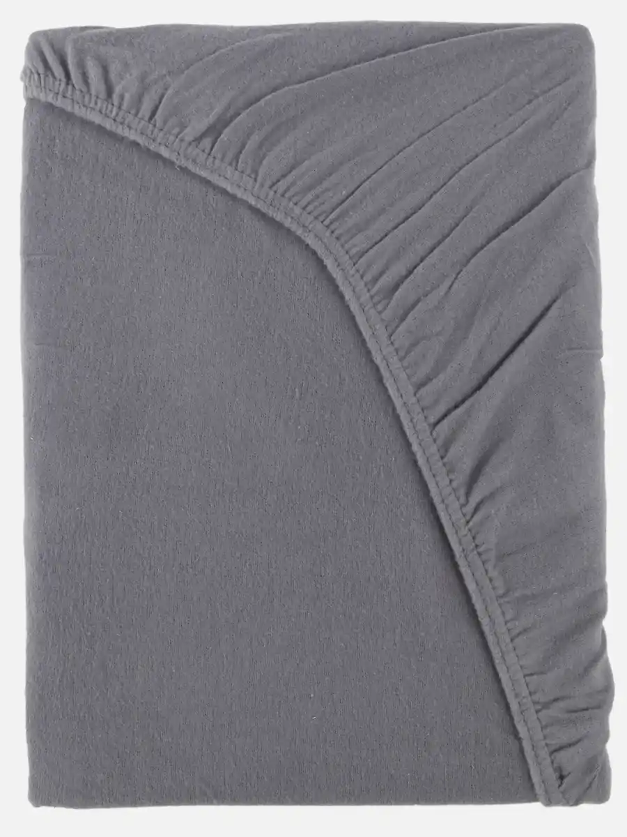 Bild 1 von Biber Spannbetttuch 180x200cm Grau