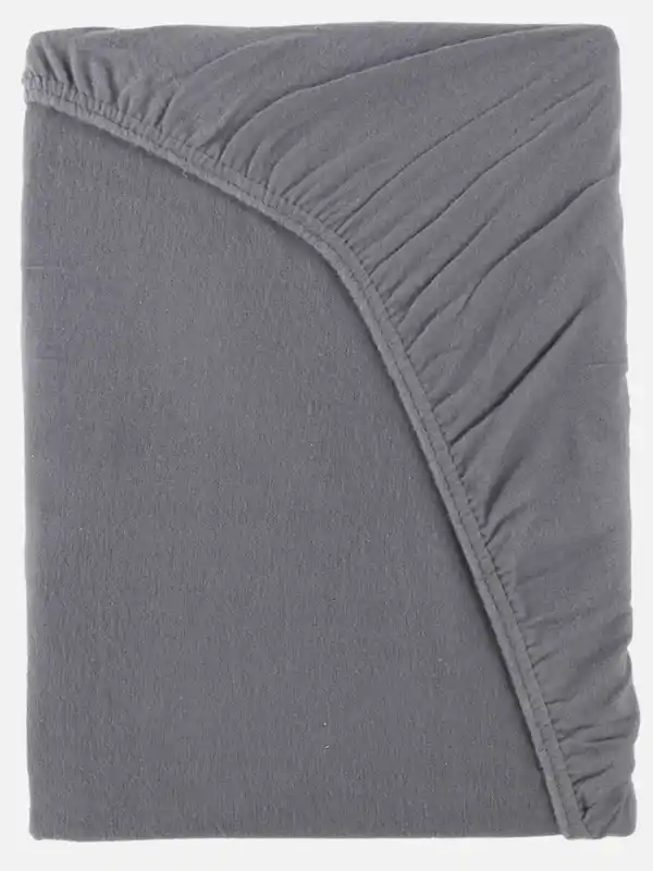 Bild 1 von Biber Spannbetttuch 180x200cm Grau