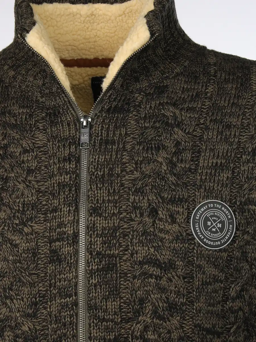 Bild 3 von Herren Strickjacke, warm wattiert Oliv