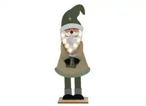Holzfigur 7 warmweiße LEDS