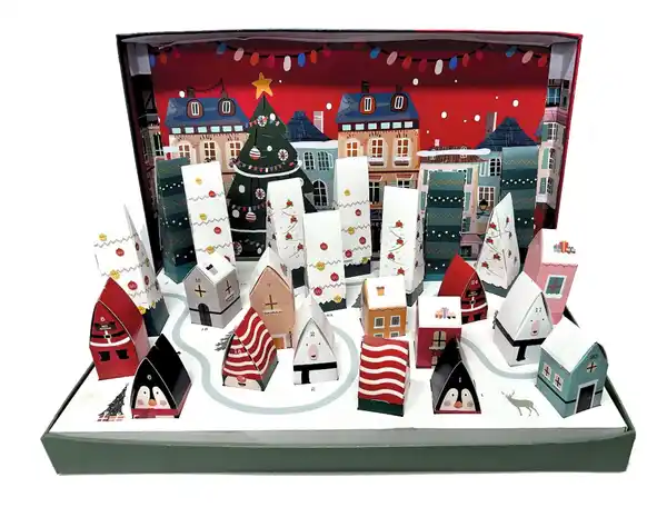 Bild 1 von DIY Adventskalender mit 24 Häuschen zum Aufstellen