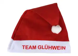 Plüsch-Weihnachtsmütze mit versch. Sprüchen