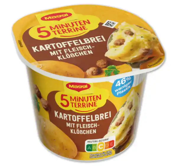 Bild 1 von MAGGI 5 Minuten Terrine Kartoffelbrei mit Fleischklößchen