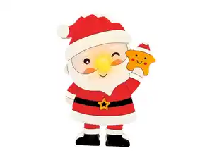 Holz-Figur mit warmweißer LED-Nase