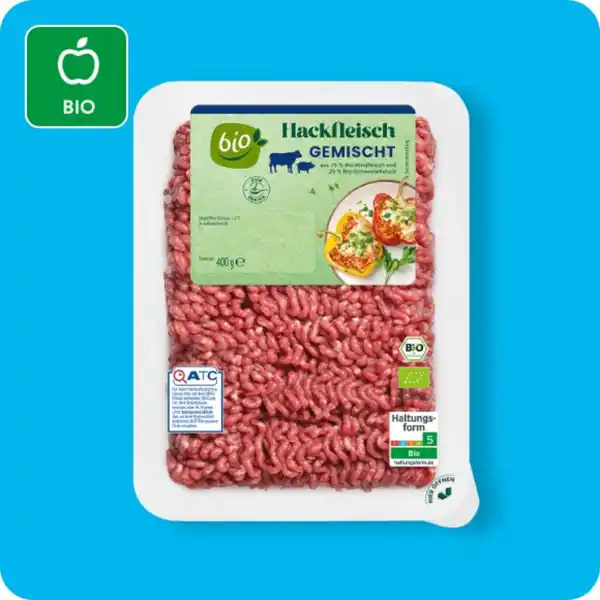 Bild 1 von BIO Bio-Hackfleisch, gemischt, Aus Rind- und Schweinefleisch