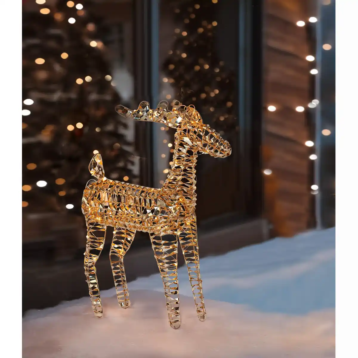 Bild 1 von Koopman LED-Metallrentier warmweiß 14 x 60 x 36 cm