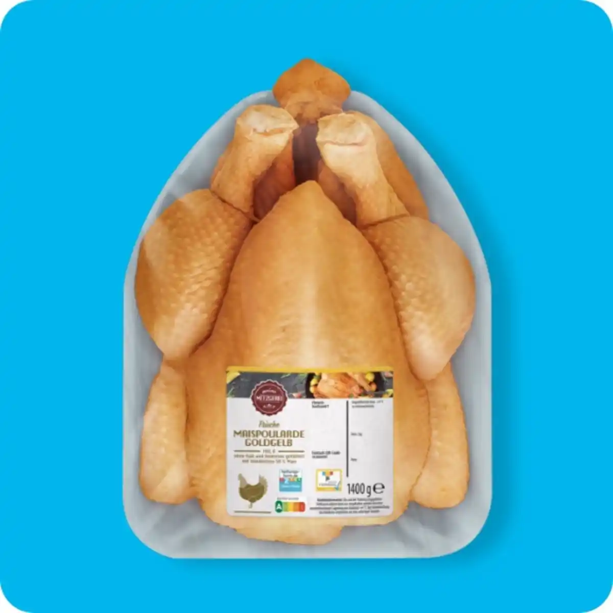 Bild 1 von MEINE METZGEREI Maispoularde, goldgelb, Ohne Hals und Innereien