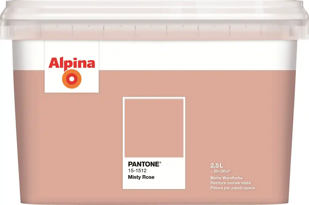 Bild 1 von Alpina Wandfarbe Pantone matt misty rose 2,5 L