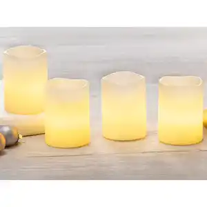 I-Glow LED-Echtwachs-Adventskerzen 4er-Set