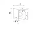 Bild 3 von Flex-Well Küchenunterschrank »Samoa«, Sonoma Eichefarben / weiß