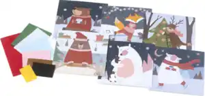 IDEENWELT Bastelset Filzbilder Wintertiere