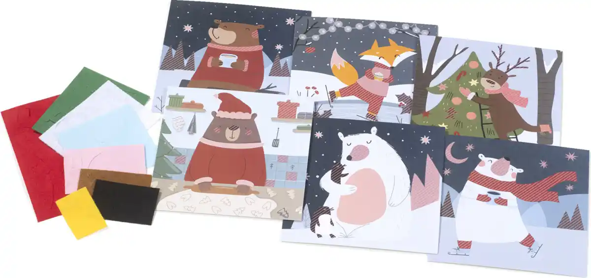 Bild 1 von IDEENWELT Bastelset Filzbilder Wintertiere