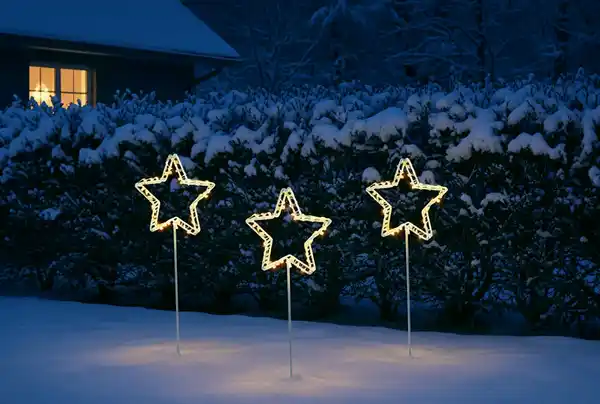 Bild 1 von TrendLine LED Stecker Stern Ø 12 x 36 cm warmweiß 3er Pack