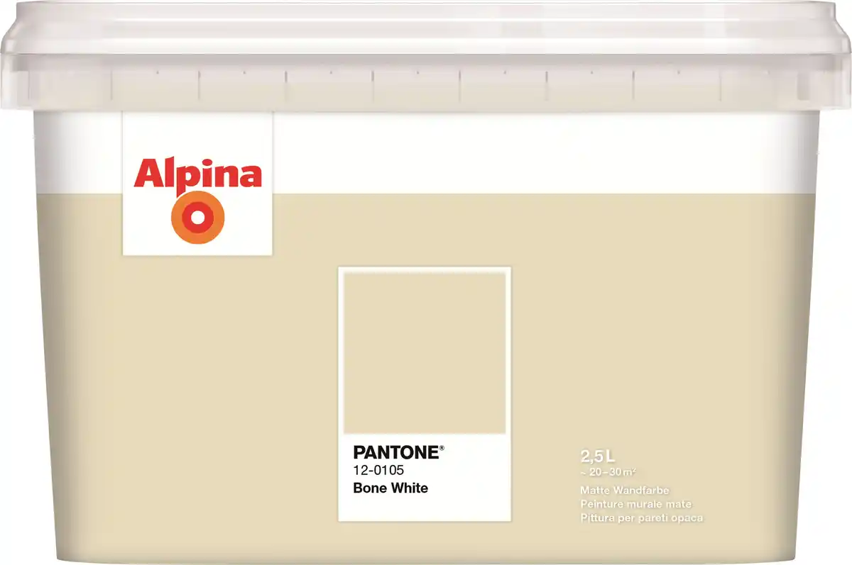 Bild 1 von Alpina Wandfarbe Pantone matt bone white 2,5 L