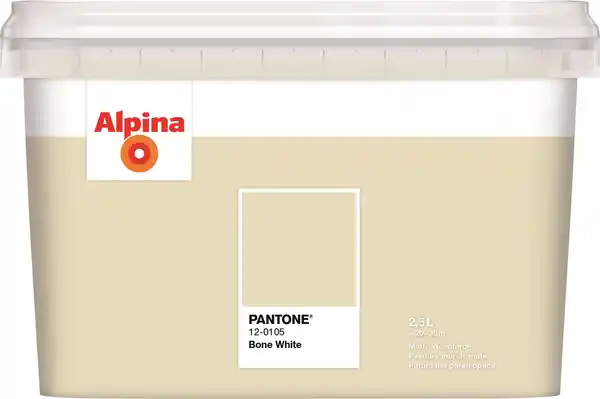 Bild 1 von Alpina Wandfarbe Pantone matt bone white 2,5 L