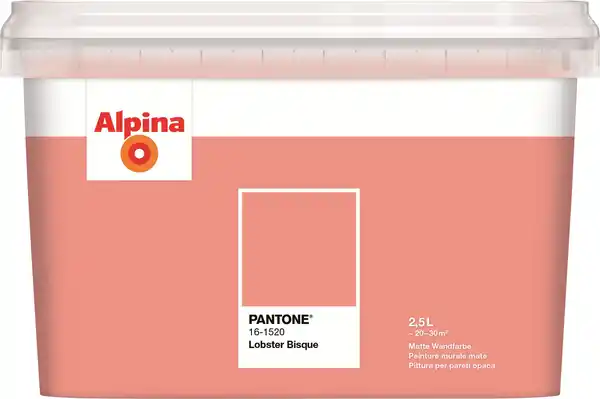 Bild 1 von Alpina Wandfarbe Pantone matt lobster bisque 2,5 L