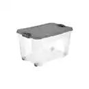 Bild 1 von Tontarelli Aufbewahrungsbox mit Rollen inkl. Deckel 60 L transparent