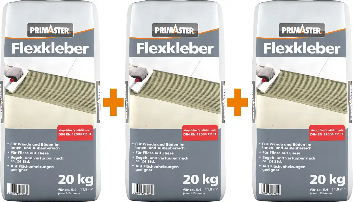 Bild 1 von Primaster Flexkleber - 3 für 2 Aktion 3 x 20 kg