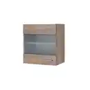 Bild 1 von Flex-Well Glas-Hängeschrank »Samoa«, Sonoma Eiche, weiß/braun, melaminbeschichtete Spanplatte