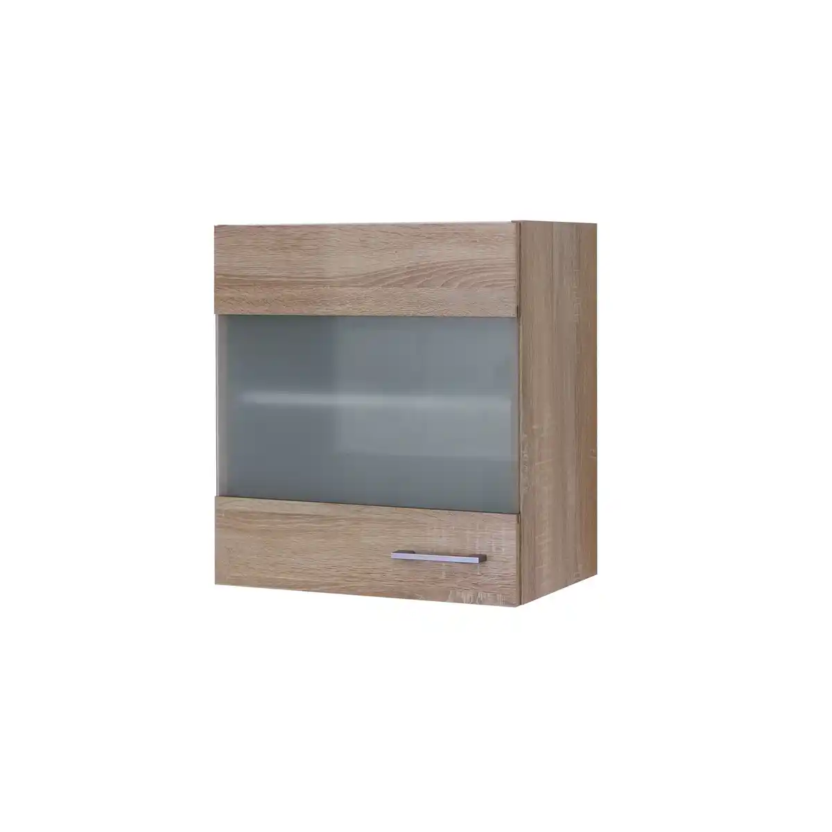 Bild 1 von Flex-Well Glas-Hängeschrank »Samoa«, Sonoma Eiche, weiß/braun, melaminbeschichtete Spanplatte