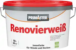 Primaster Renovierweiß Wandfarbe konservierungsmittelfrei 10 L