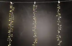 TrendLine LED-Lichtervorhang Micro Außen 1,9 x 1,5 m warmweiß mit Timer