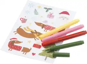 IDEENWELT Fenstermal-Malset Dackel/Schneemann