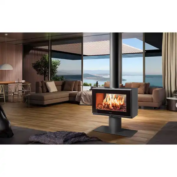 Bild 2 von PANADERO Kaminofen, Kaminofen Etoile, 8.5 kW, Stahl, schwarz, ZB