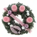 Bild 1 von GARDENLINE Adventskranz 40 cm, rosa