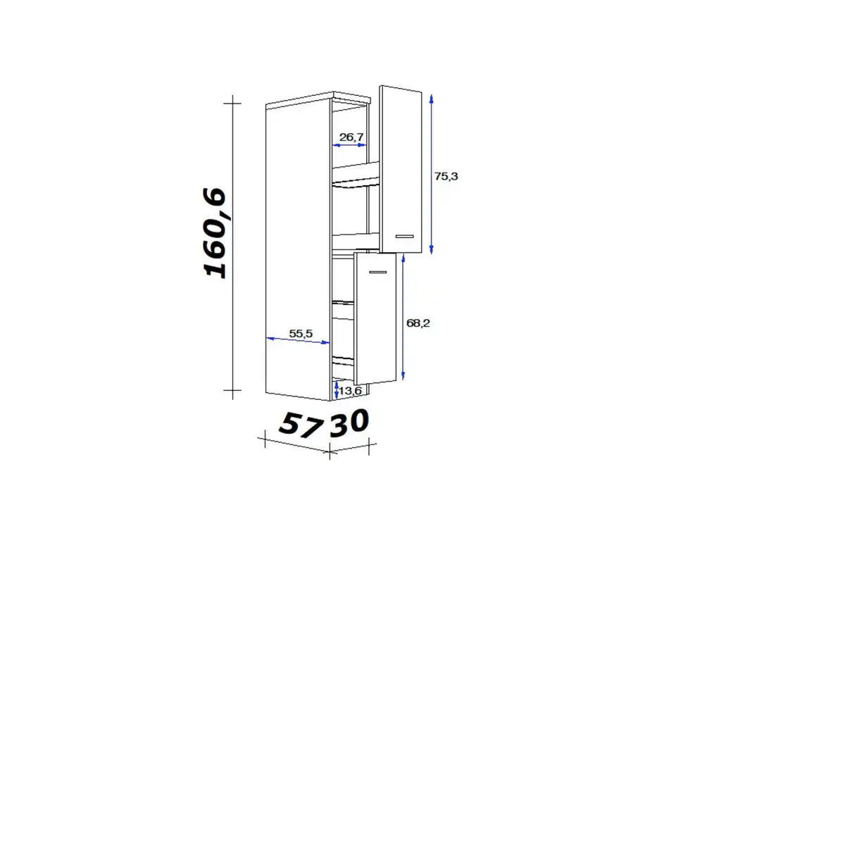 Bild 2 von Flex-Well Apothekerschrank »Samoa«