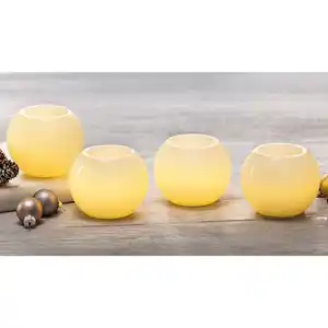 I-Glow LED-Echtwachs-Adventskerzen 4er-Set