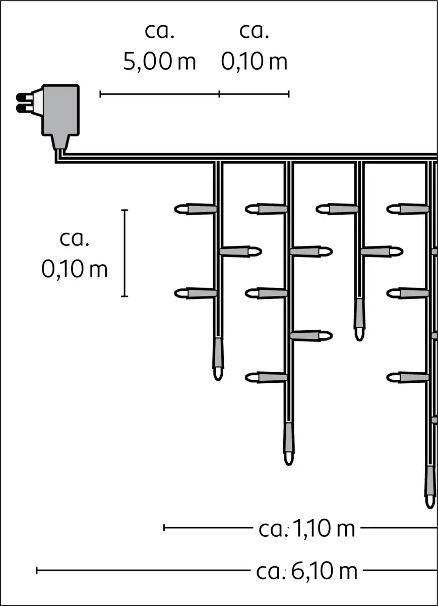 Bild 2 von IDEENWELT LED-Lichtervorhang